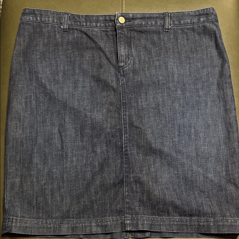 Lilly Pulitzer Denim Mini Skirt - Blue, Size 12,EUC